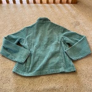 Blue Woolrich fuzzy coat